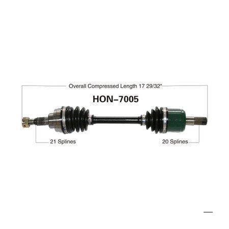 Wide Open OE Replacement CV Axle for HONDA FRONT TRX350FE/FM/420FA/FE/FM/F HON-7005